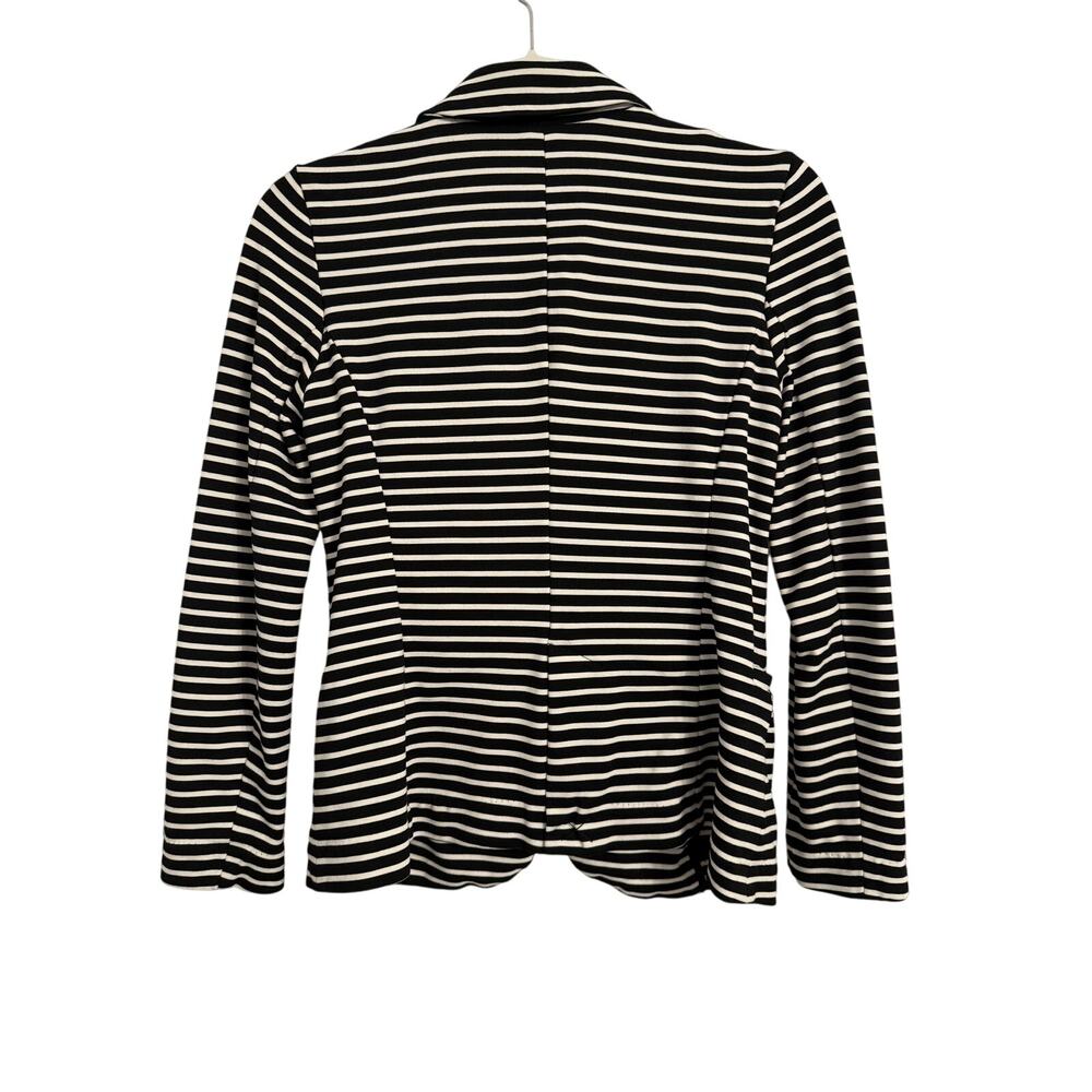 Philosophy Women's XS Chic Black White Striped Soft Stretch Blazer Office Comfy - Picture 2 of 8
